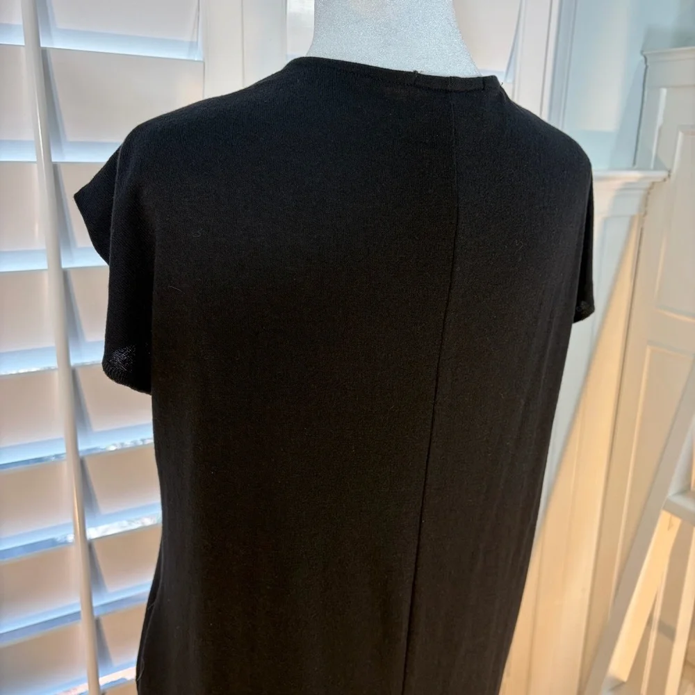 BUCKETLIST Black Knit Swim Coverup Dress